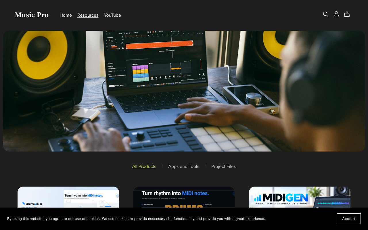 Music Pro Store snapshot